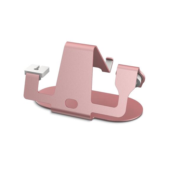 ALUMINUM 3 IN 1 CHARGING STAND FOR IPHONE, WATCH, & AIRPODS ADURO TRIO ROSE GOLD - Picture 3 of 6